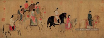portrait Tableau Peinture - Le portrait de Madame Guo quo Going Sightseeing au printemps Zhang Xuan chinois traditionnel